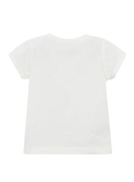 T-shirt Mayoral fleur blanche pour fille.