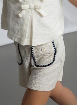 Ensemble Mayoral rose à rayures pour fille.