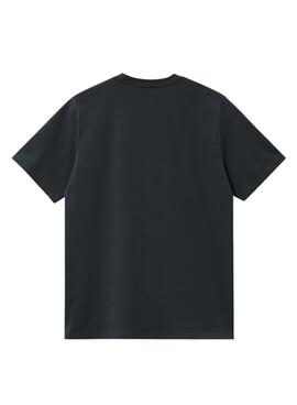 T-shirt Carhartt Script marine pour homme