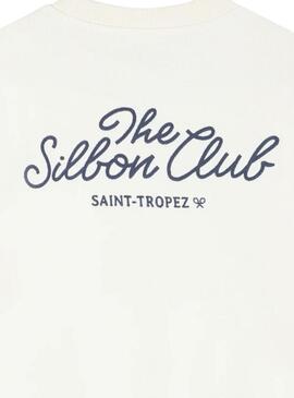 Sweatshirt Silbon Club Saint Tropez beige pour homme