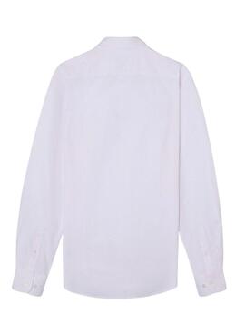 Chemise Silbon à rayures roses et blanches pour homme