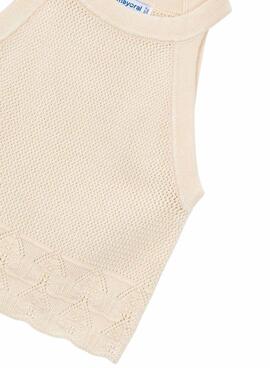 Top Mayoral beige pour fille
