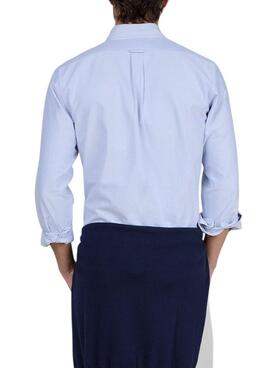 Chemise El Ganso Oxford uni bleue pour homme