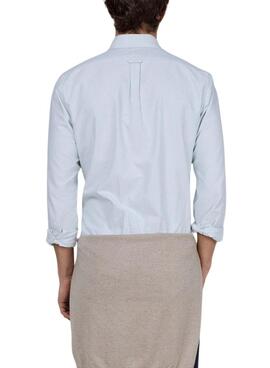 Chemise El Ganso Yale à rayures vertes et blanches pour homme