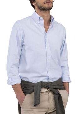 Chemise El Ganso Yale à rayures bleues et blanches pour homme
