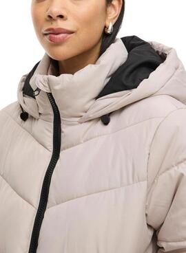 Manteau matelassé beige Vila Milja pour femme