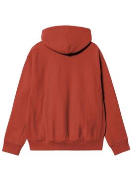 Sweatshirt Carhartt American Script orange pour homme