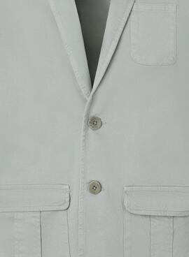 Veste de costume semi-blazer vert pour homme Silbon américain