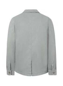 Veste de costume semi-blazer vert pour homme Silbon américain