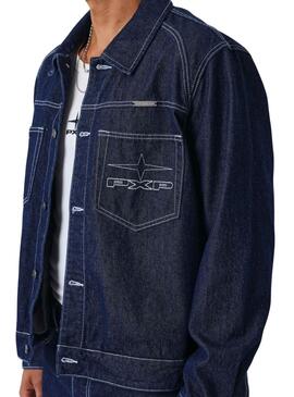 Veste en jean Project x Paris en denim foncé pour homme.