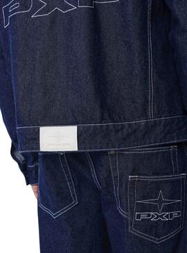 Veste en jean Project x Paris en denim foncé pour homme.