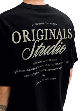 T-shirt Jack and Jones Norrebro noir pour homme