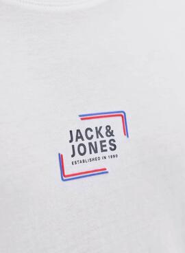 T-shirt Jack and Jones Corp blanc pour homme