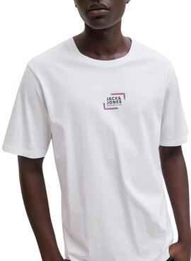 T-shirt Jack and Jones Corp blanc pour homme