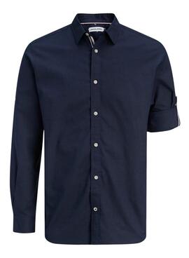 Chemise Jack and Jones Henry bleue marine pour homme