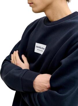 Sweat-shirt Jack and Jones Frank bleu marine pour homme