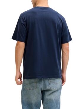 T-shirt Jack and Jones Frank marine pour homme