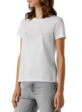 T-shirt Pepe Jeans Brady blanc pour femme