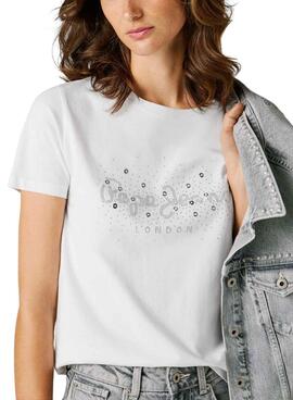 T-shirt Pepe Jeans Brady blanc pour femme
