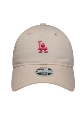 Casquette New Era Washed Mini LA Dodgers 9TWENTY beige pour femme