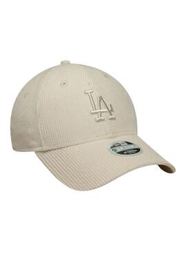 Casquette New Era Cord New York Yankees 9FORTY beige pour femme.