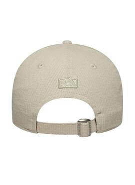 Casquette New Era Cord New York Yankees 9FORTY beige pour femme.