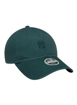 Casquette New Era Washed Mini New York Yankees 9TWENTY vert foncé pour femme