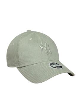 Casquette New Era Cord New York Yankees 9FORTY vert clair pour femme