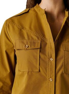 Chemise Pepe Jeans Angy moutarde pour femme