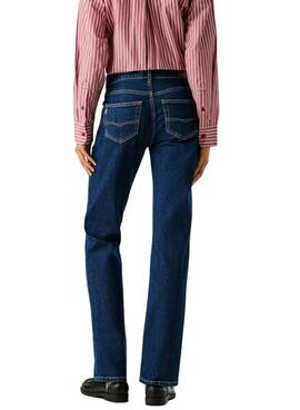Jean Pepe Jeans Grace en denim foncé pour femme