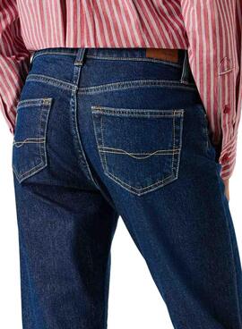 Jean Pepe Jeans Grace en denim foncé pour femme