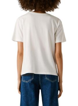 T-shirt Pepe Jeans Brina blanc pour femme