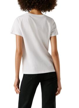 T-shirt Pepe Jeans Brule blanc pour femme