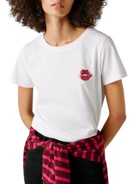T-shirt Pepe Jeans Brule blanc pour femme