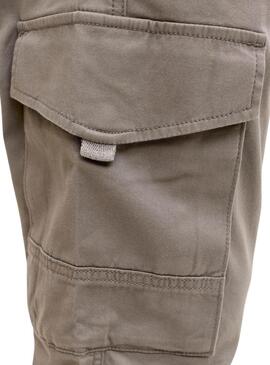 Pantalon Jack and Jones Paul cargo beige pour homme