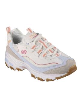 Chaussures Skechers D Lites Bold beige pour femmes