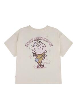 T-shirt Levis Just Chillling beige pour fille