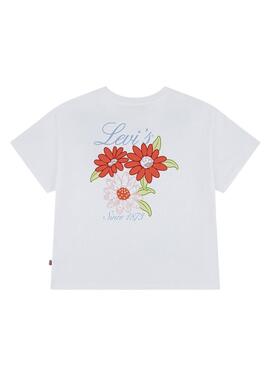 T-shirt Levi's Floral blanc pour fille