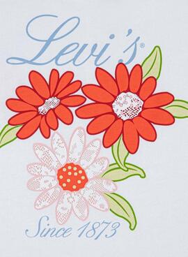 T-shirt Levi's Floral blanc pour fille