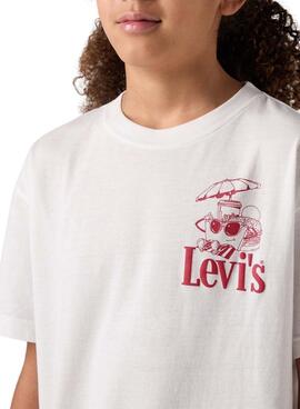 T-shirt Levi's Burger Meal blanc pour enfant