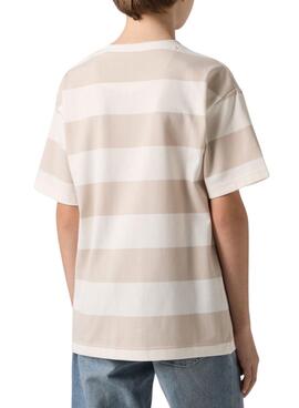 T-shirt Levi's Big Stripe beige pour enfant