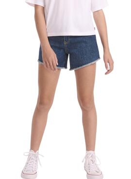 Jupe en jean bleu foncé de la marque Levi's pour fille.