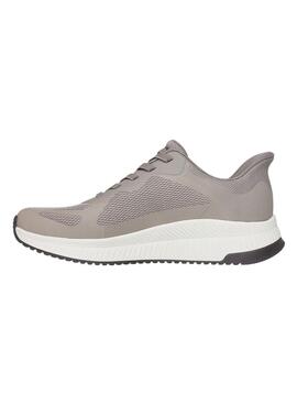 Chaussures Skechers Bobs Squad Slip 4 taupe pour homme