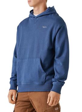 Sweat à capuche Pepe Jeans Geo bleu pour homme