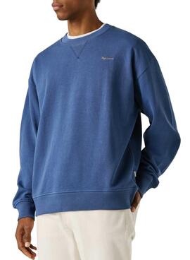 Sweatshirt Pepe Jeans Geo bleue pour homme