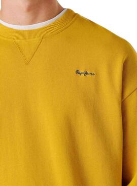 Sweat Pepe Jeans Geo jaune pour homme
