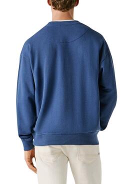 Sweatshirt Pepe Jeans Summer Logo bleu pour homme