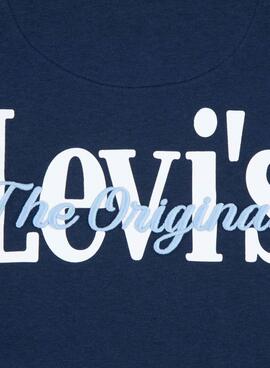 Sweatshirt Levi's Classic And Clean bleu marine pour garçon et fille.