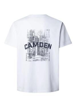 T-shirt Pepe Jeans Sean Camdem blanc pour homme