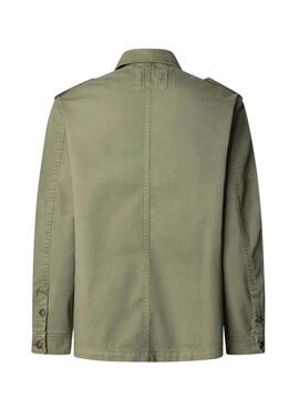 Veste Pepe Jeans Surat vert militaire pour homme.